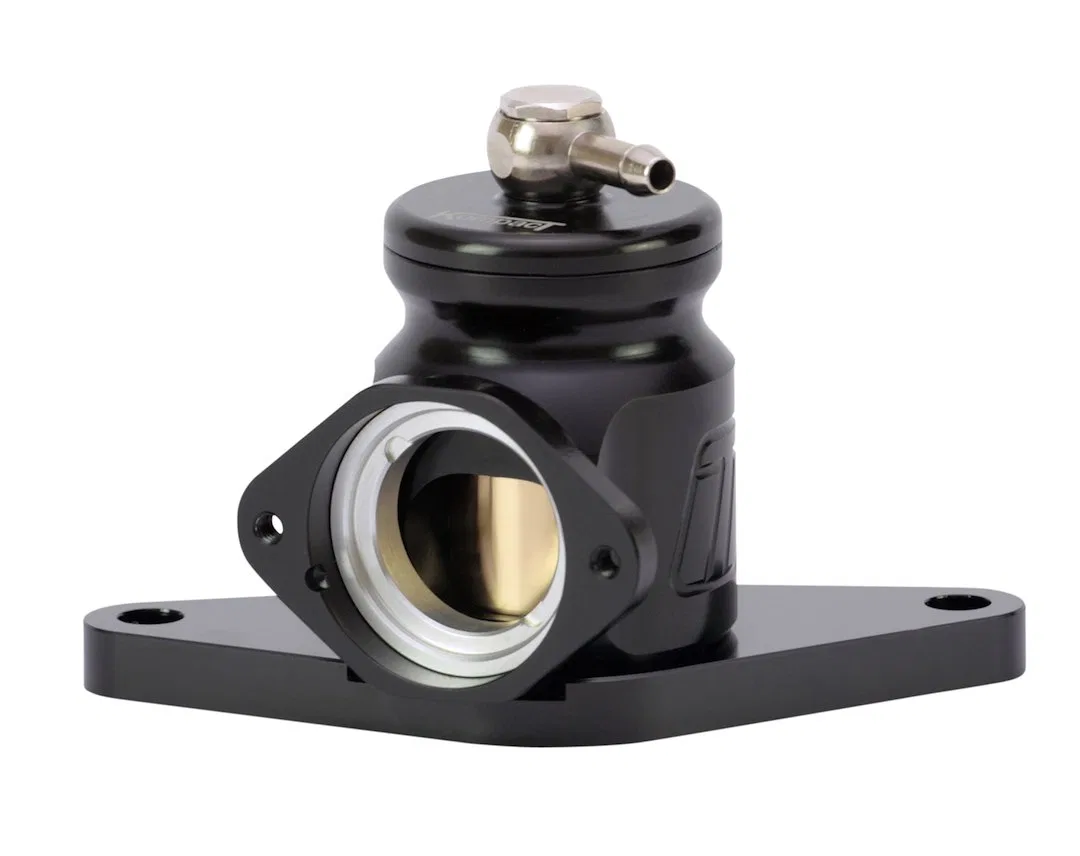 TS-0203-1215 – TURBOSMART Turbocharger Blow Off Valve, Recirculating Black Aluminum With Gasket/ Green Spring